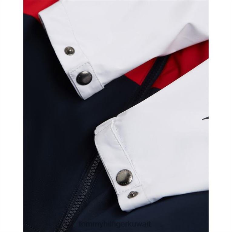 يبر الأبيض Tommy Hilfiger سترة بغطاء رأس كتلة اللون 4464420041