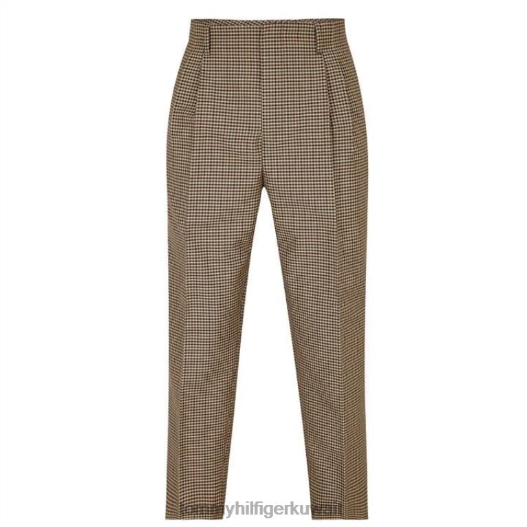 تان Tommy Hilfiger تحقق من السراويل واسعة الساق 4464420050