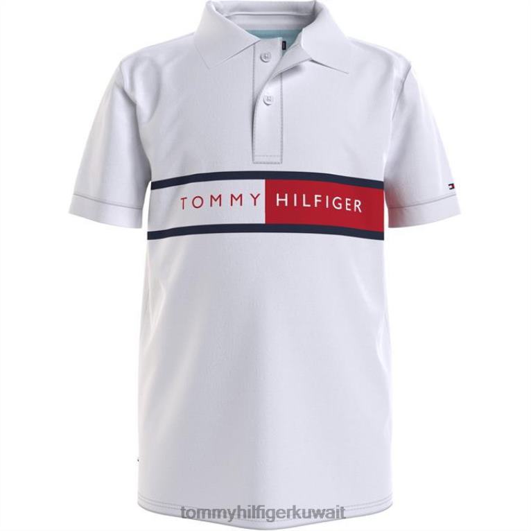 يبر ابيض Tommy Hilfiger علم أطفال البولو 4464420063