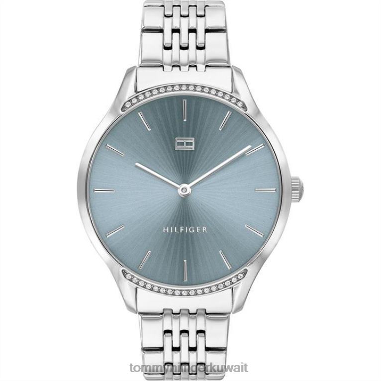 الأزرق الفضي Tommy Hilfiger ساعة نسائية من الفولاذ المقاوم للصدأ 4464420094