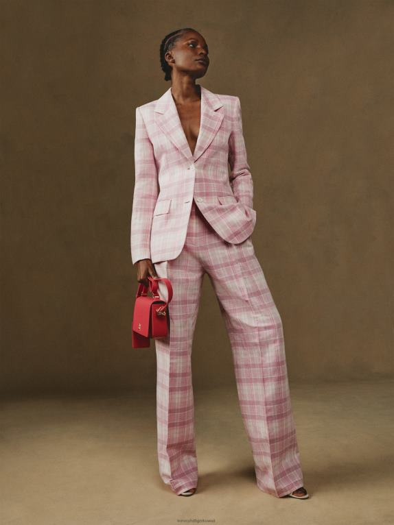 وردي فاتح باستيل Tommy Hilfiger بليزر كاروهات من مدراس 446442009