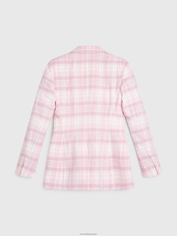 وردي فاتح باستيل Tommy Hilfiger بليزر كاروهات من مدراس 446442009