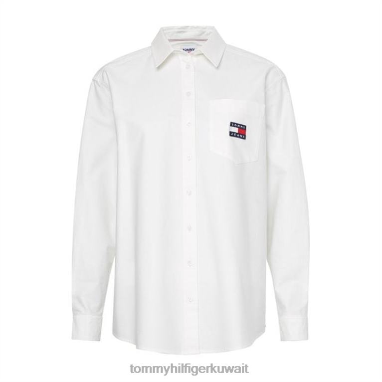 يبر الأبيض Tommy Hilfiger قميص صديقها شارة 4464420126