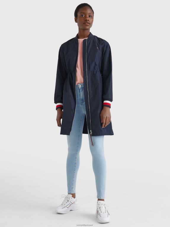سماء الصحراء Tommy Hilfiger معطف بومبر طويل 446442014