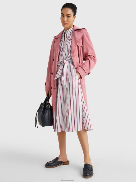 الإنجليزية الوردي Tommy Hilfiger معطفا مزدوج الصدر 446442015