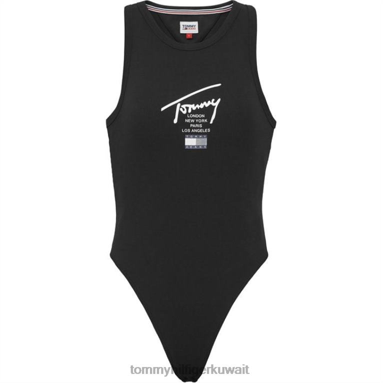 أسود Tommy Hilfiger بدلة دبابة مميزة 4464420159