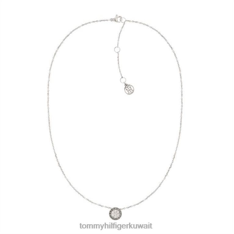 فضة Tommy Hilfiger قلادة الكريستال 4464420172