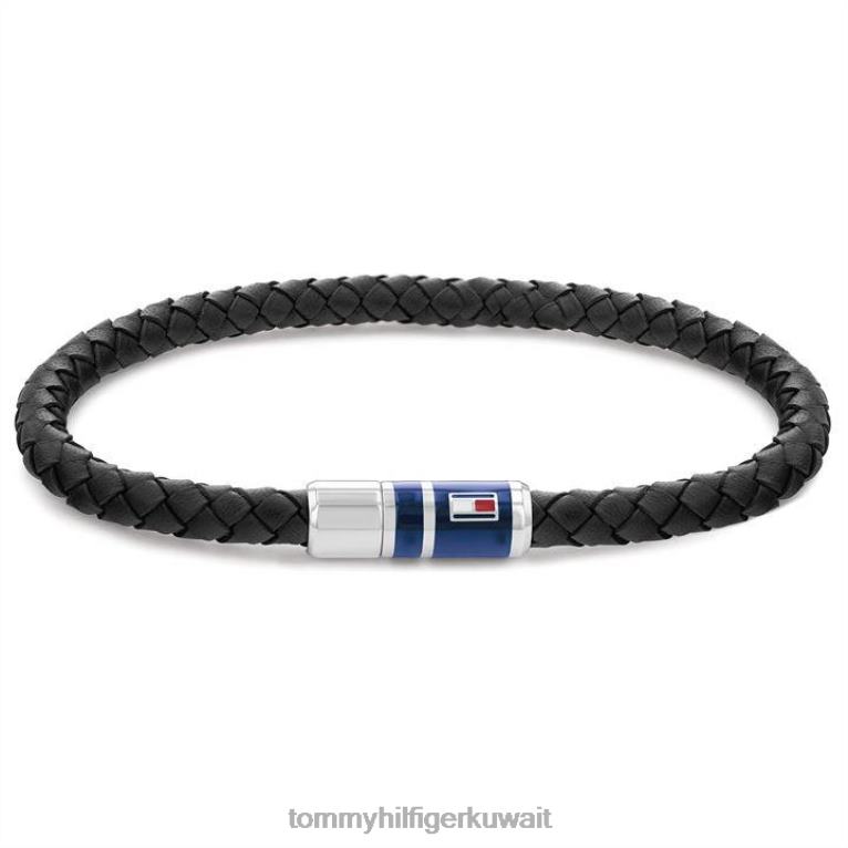 أسود Tommy Hilfiger سوار مضفر النهر 4464420174