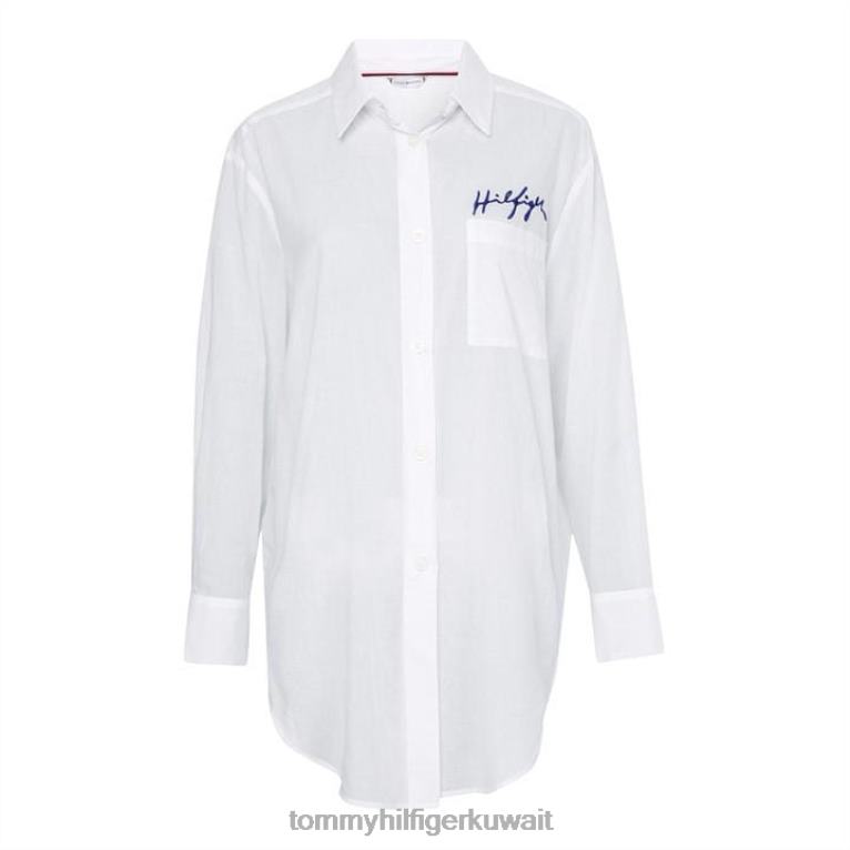 أبيض Tommy Hilfiger قميص فستان 4464420178