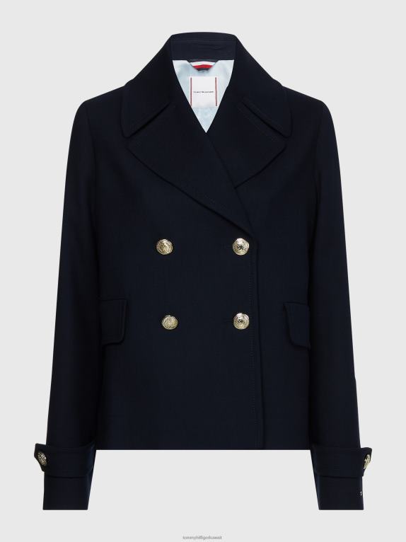 سماء الصحراء Tommy Hilfiger معطف مزدوج الصدر 446442019