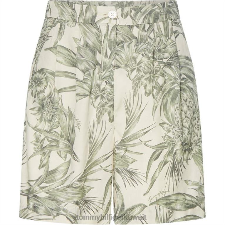 أناناس Tommy Hilfiger طباعة ايوسل مطوي قصيرة 4464420197