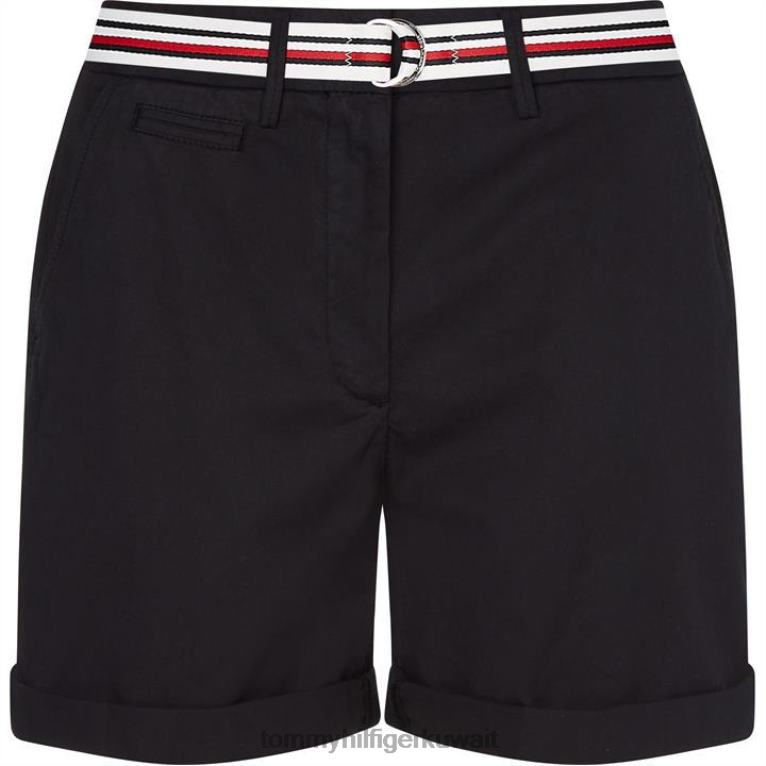 بي دي اس سوداء Tommy Hilfiger شورت حزام تشينو 4464420213