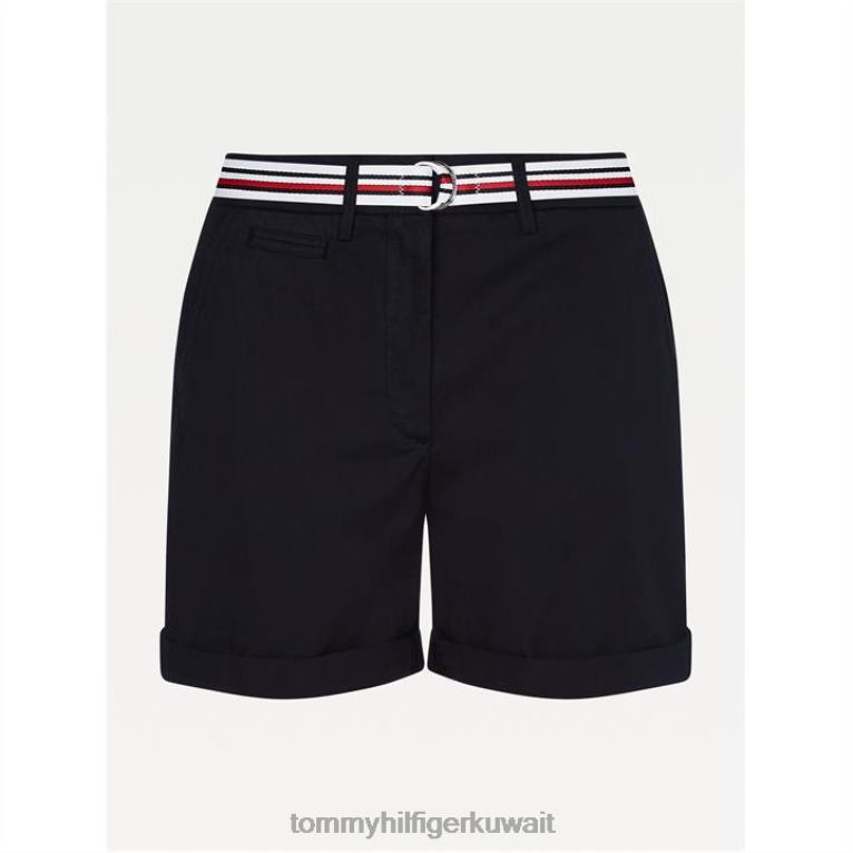 بي دي اس سوداء Tommy Hilfiger شورت حزام تشينو 4464420213