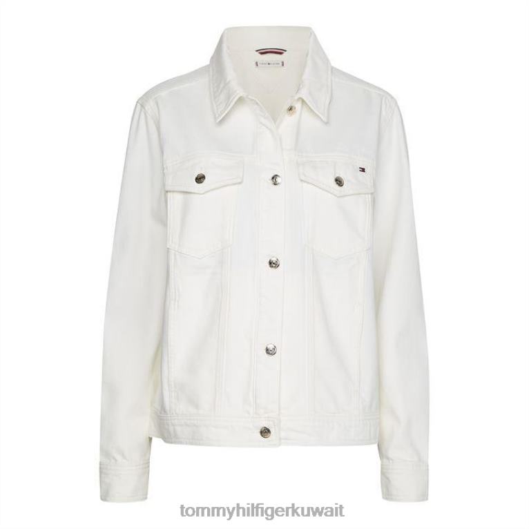 بيج فاتح Tommy Hilfiger سترة الدنيم على التوالي 4464420225