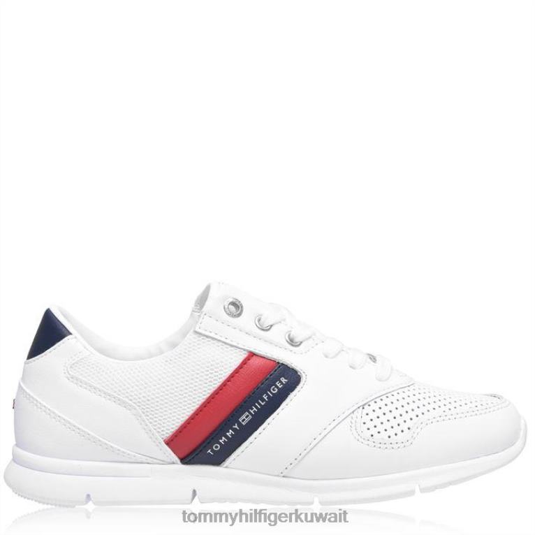 آر دبليو بي الأبيض Tommy Hilfiger أحذية رياضية جلدية خفيفة الوزن 4464420262