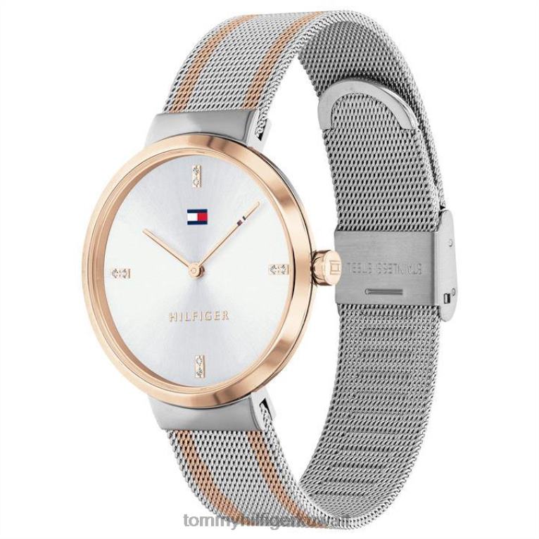 نغمتان Tommy Hilfiger ساعة شبكية للسيدات 4464420270