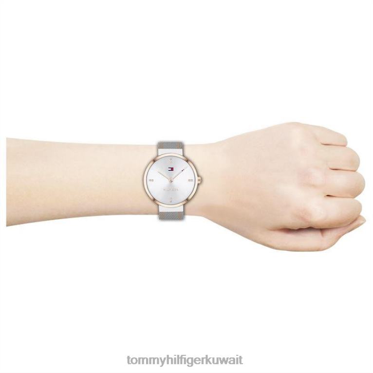 نغمتان Tommy Hilfiger ساعة شبكية للسيدات 4464420270