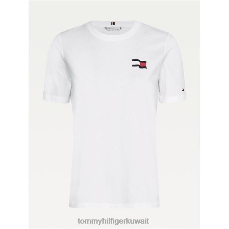 يبر ابيض Tommy Hilfiger تي شيرت علم الحركة 4464420275