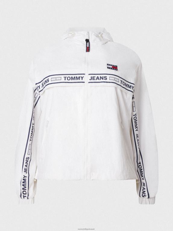 أبيض Tommy Hilfiger سترة واقية بشريط شعار منحنى شيكاغو 446442028