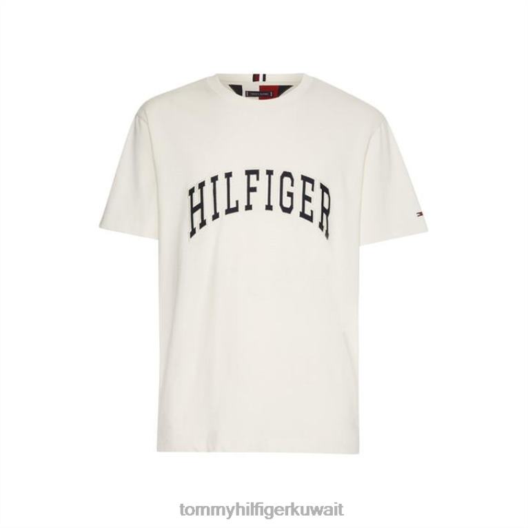 العاج يبي Tommy Hilfiger هيلفيغر قوس تي شيرت كاجوال 4464420289