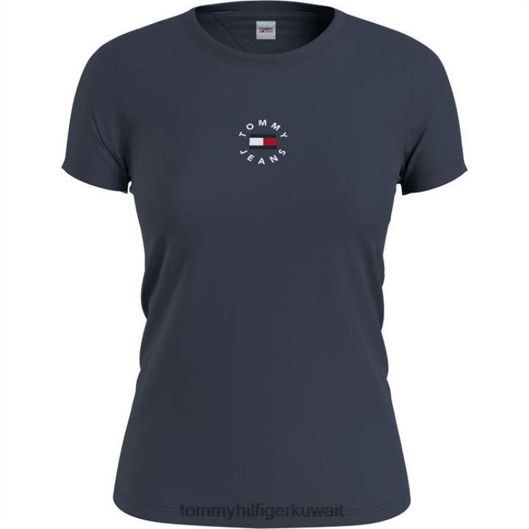 البحرية الشفق Tommy Hilfiger تي شيرت بشعار صغير 4464420304