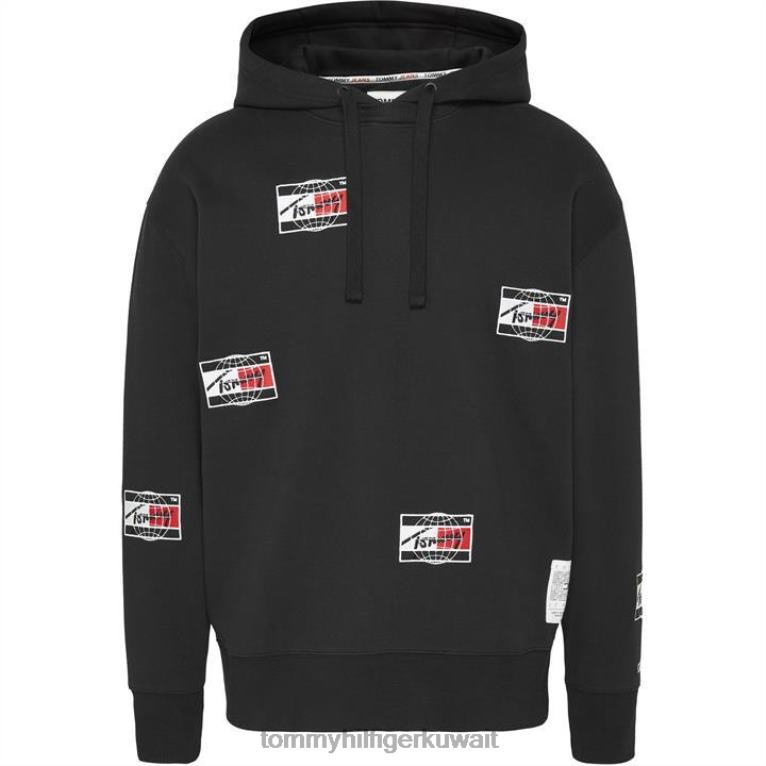 بي دي اس سوداء Tommy Hilfiger تشويه أو هوديي 4464420315