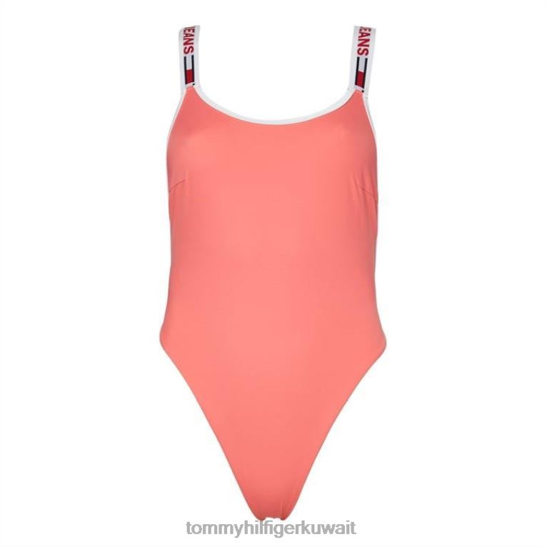 الخشخاش الوردي Tommy Hilfiger ملابس السباحة البرازيلية منخفضة الظهر 4464420351
