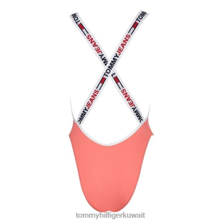 الخشخاش الوردي Tommy Hilfiger ملابس السباحة البرازيلية منخفضة الظهر 4464420351