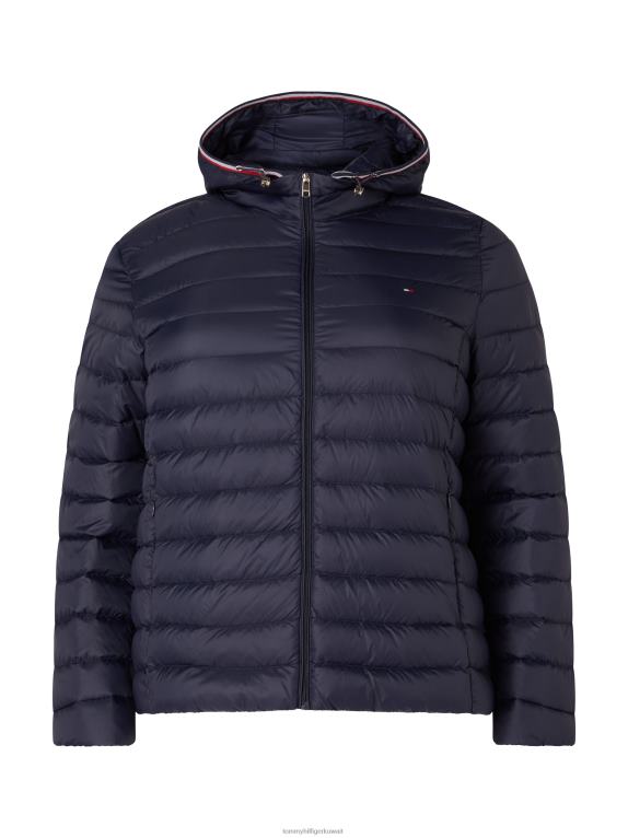 سماء الصحراء Tommy Hilfiger سترة بغطاء رأس قابلة للإزالة ومنحنية أساسية 446442037