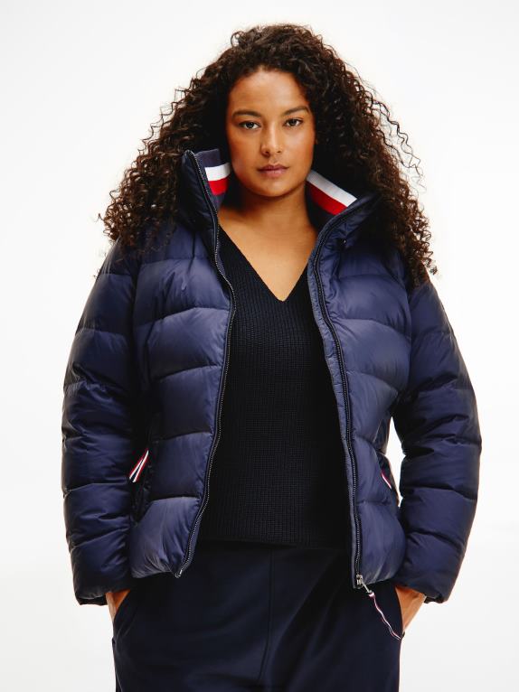 سماء الصحراء Tommy Hilfiger منحنى شريط عالمي أسفل سترة 446442038