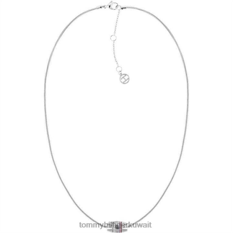 فضة Tommy Hilfiger شريط السيدات وقلادة الحجر 4464420386