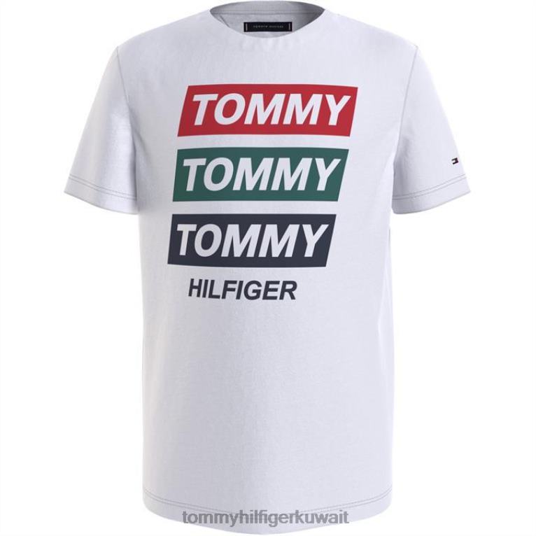 يبر ابيض Tommy Hilfiger تي شيرت ثلاثي 4464420388