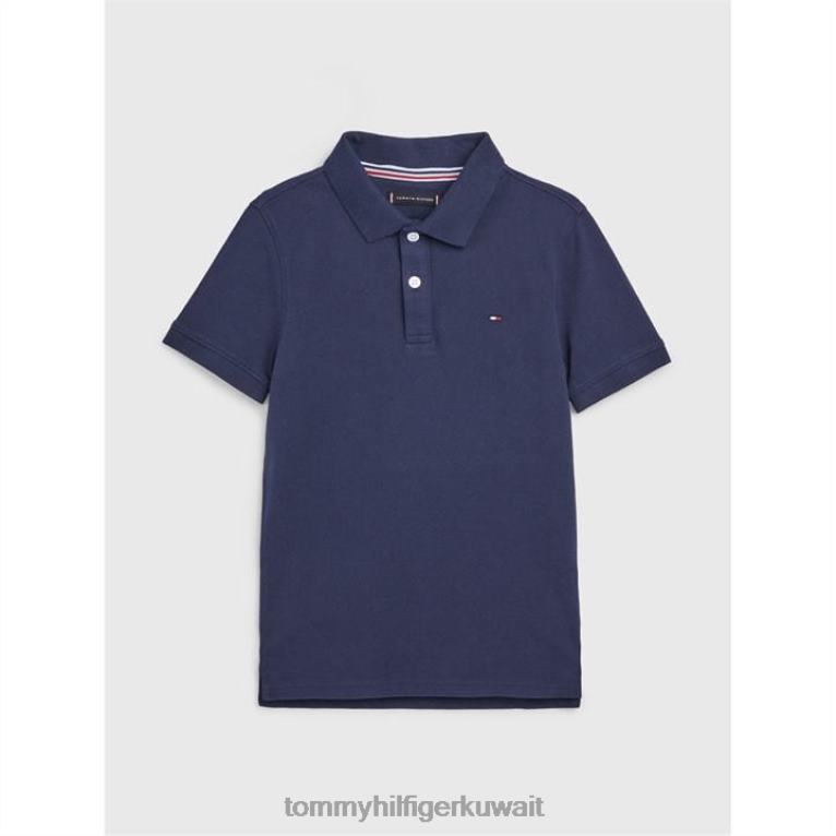 البحرية الشفق Tommy Hilfiger قميص بولو بأكمام قصيرة للأولاد الصغار 4464420431