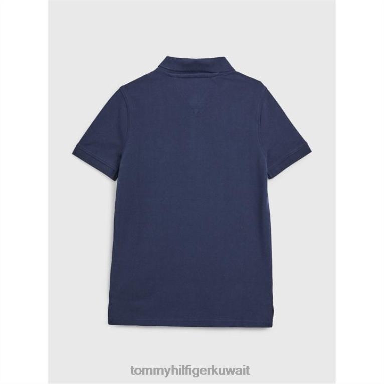البحرية الشفق Tommy Hilfiger قميص بولو بأكمام قصيرة للأولاد الصغار 4464420431