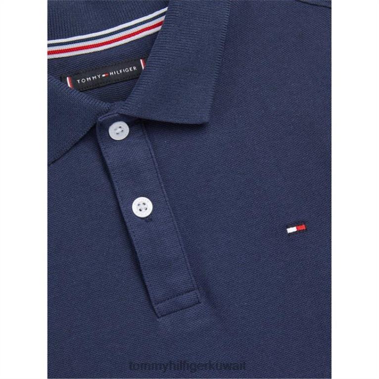 البحرية الشفق Tommy Hilfiger قميص بولو بأكمام قصيرة للأولاد الصغار 4464420431