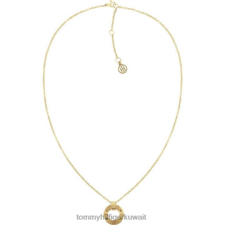 جي بي/الذهب الأصفر Tommy Hilfiger السيدات قلادة دائرية ذهبية 4464420471