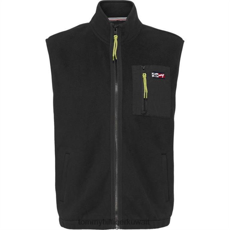 أسود Tommy Hilfiger جيليه من الصوف القطبي العادي 4464420515