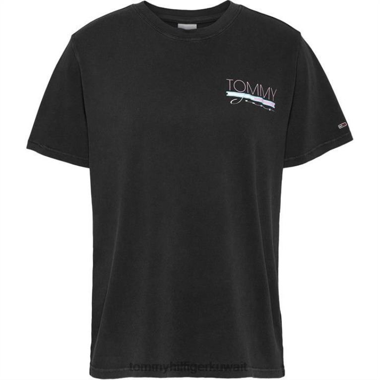 بي دي اس سوداء Tommy Hilfiger استرخاء تي شيرت خمر 4464420535