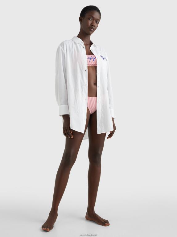 أبيض Tommy Hilfiger فستان شاطئ بشعار الماركة 446442054