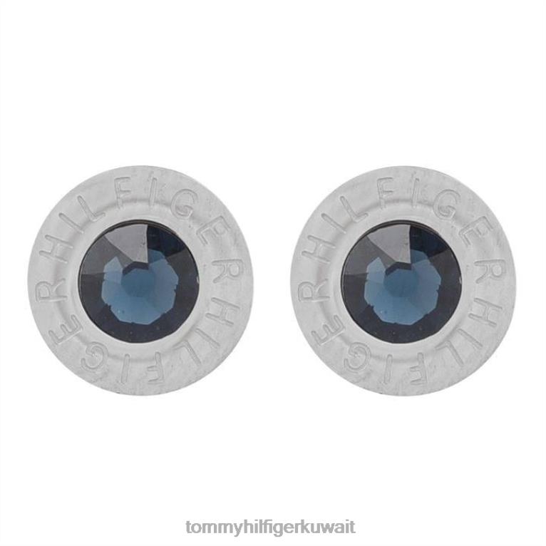 أزرق/فضي Tommy Hilfiger ترصيع جوهرة الشعار 4464420558
