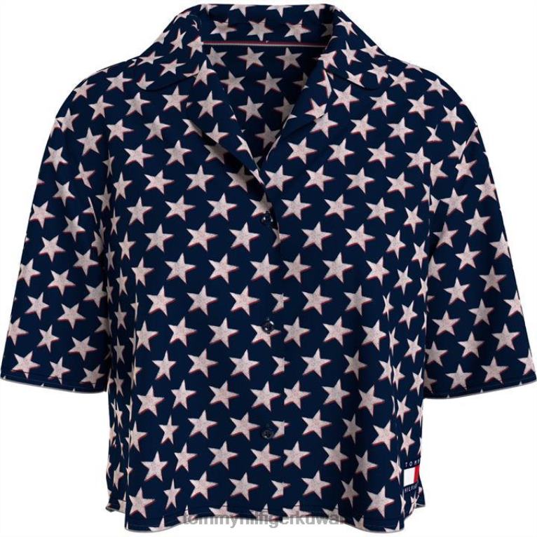 نجم الإزاحة Tommy Hilfiger قميص بيجامة بأكمام قصيرة 4464420567