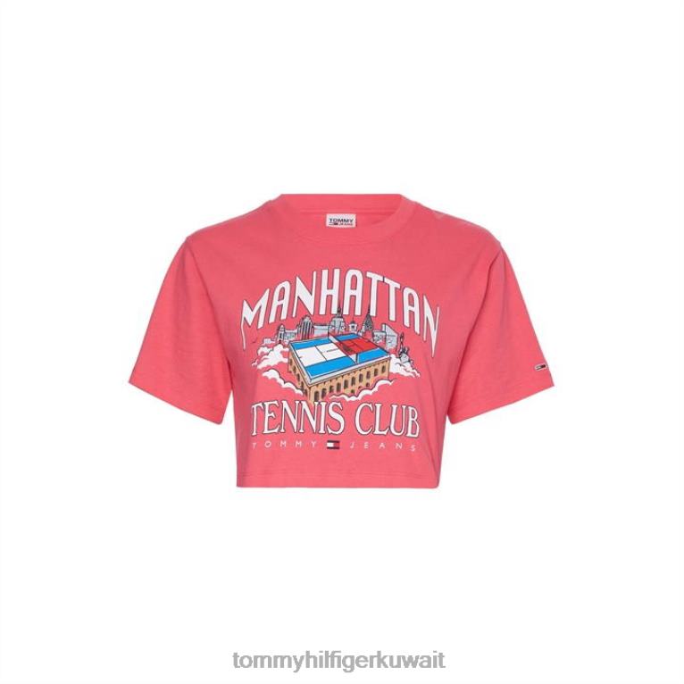 الوردي ث Tommy Hilfiger تي شيرت التنس المحاصيل 4464420570
