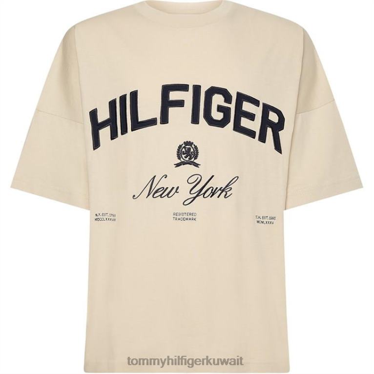 اللون البيج Tommy Hilfiger تي شيرت تومي هلفيغر نيويورك للرجال 4464420574