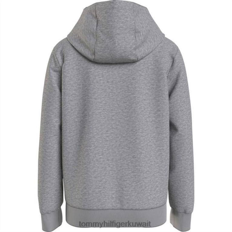 هيذر رمادي Tommy Hilfiger هودي بشعار جرافيك للأطفال 4464420577