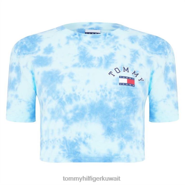 أزرق Tommy Hilfiger ربطة عنق مصبوغة اقتصاص تي شيرت 4464420586