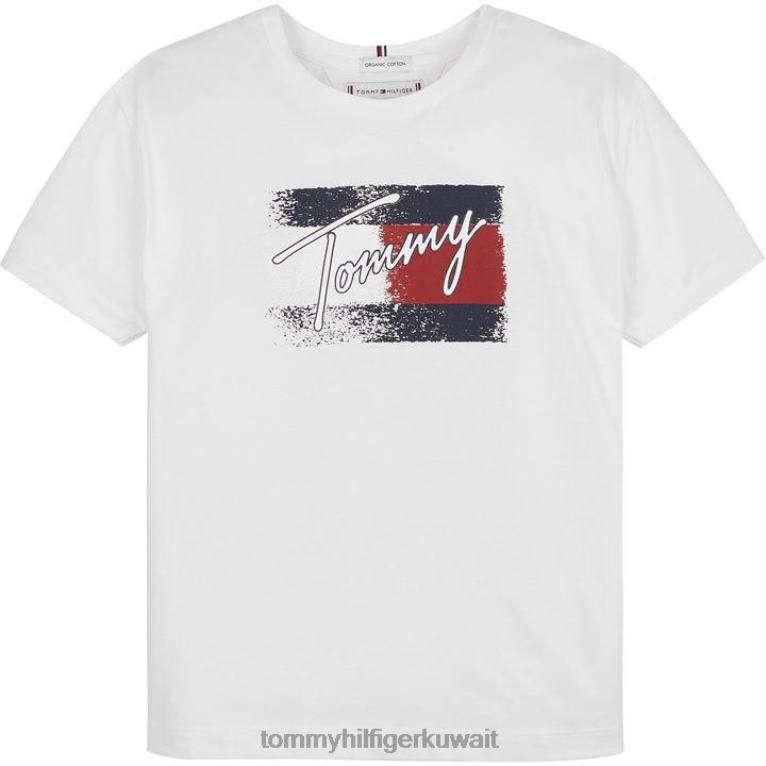 يبر ابيض Tommy Hilfiger تيشيرت بشعار التوقيع 4464420593