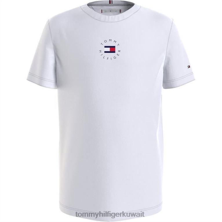 يبر ابيض Tommy Hilfiger الأولاد شعار التراث تي شيرت 4464420605
