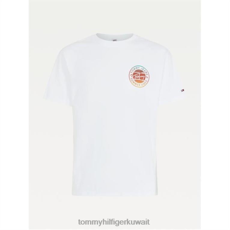 يبر ابيض Tommy Hilfiger تي شيرت برسومات دائرية 4464420609