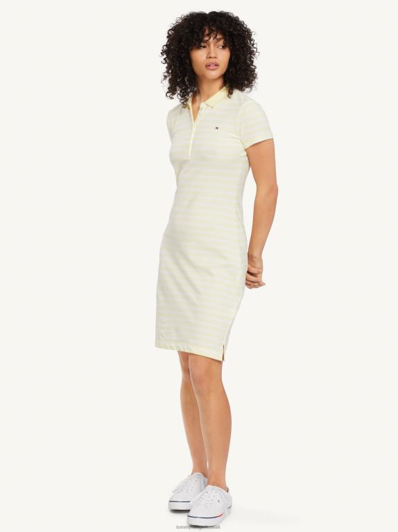 شريط بريتون / تويست ليمون أبيض Tommy Hilfiger فستان بولو مخطط 446442064