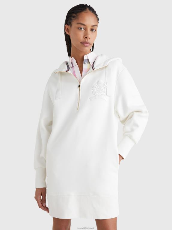 عاج Tommy Hilfiger فستان بقلنسوة كلاسيكي 446442067